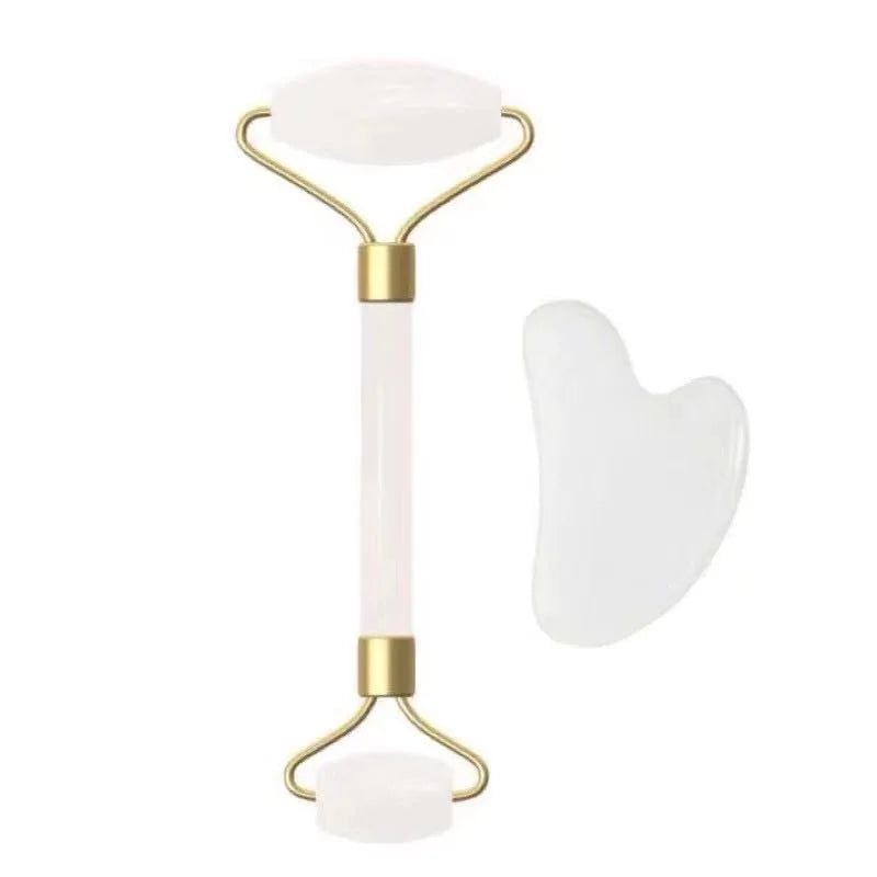Massageador Rejuvenescedor Pedra de Jade + Pedra Gua Sha