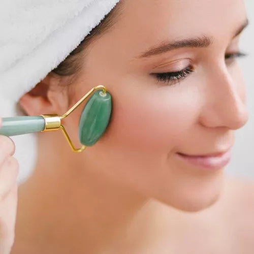 Massageador Rejuvenescedor Pedra de Jade + Pedra Gua Sha